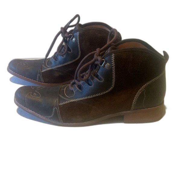 Timberland Women's Genuine Leather & Suede Lace Up Western Boots Size 41 US 10 - Picture 4 of 12